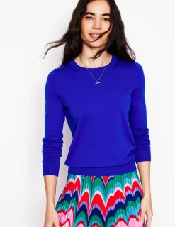 Pullover & Strickjacken | Boden Emilia Baumwollpullover mit Rundhalsausschnitt- Blau