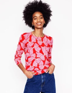 Pullover & Strickjacken | Boden Emilia Baumwollpullover mit Rundhalsausschnitt- ROT