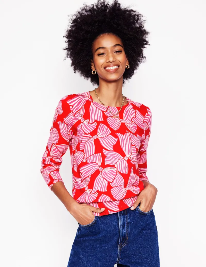 Pullover & Strickjacken | Boden Emilia Baumwollpullover mit Rundhalsausschnitt- ROT