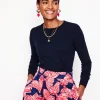 Pullover & Strickjacken | Boden Emilia Baumwollpullover mit Rundhalsausschnitt- Marineblaue