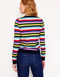 Pullover & Strickjacken | Boden Emilia Baumwollpullover mit Rundhalsausschnitt-Mohnblumenrot, Blau Bunt Mohnblumenrot,BlauBunt