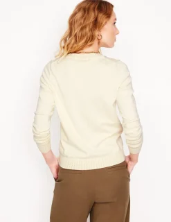 Pullover & Strickjacken | Boden Emilia Baumwollpullover mit Rundhalsausschnitt-Warmes Naturweiß WarmesNaturweiß