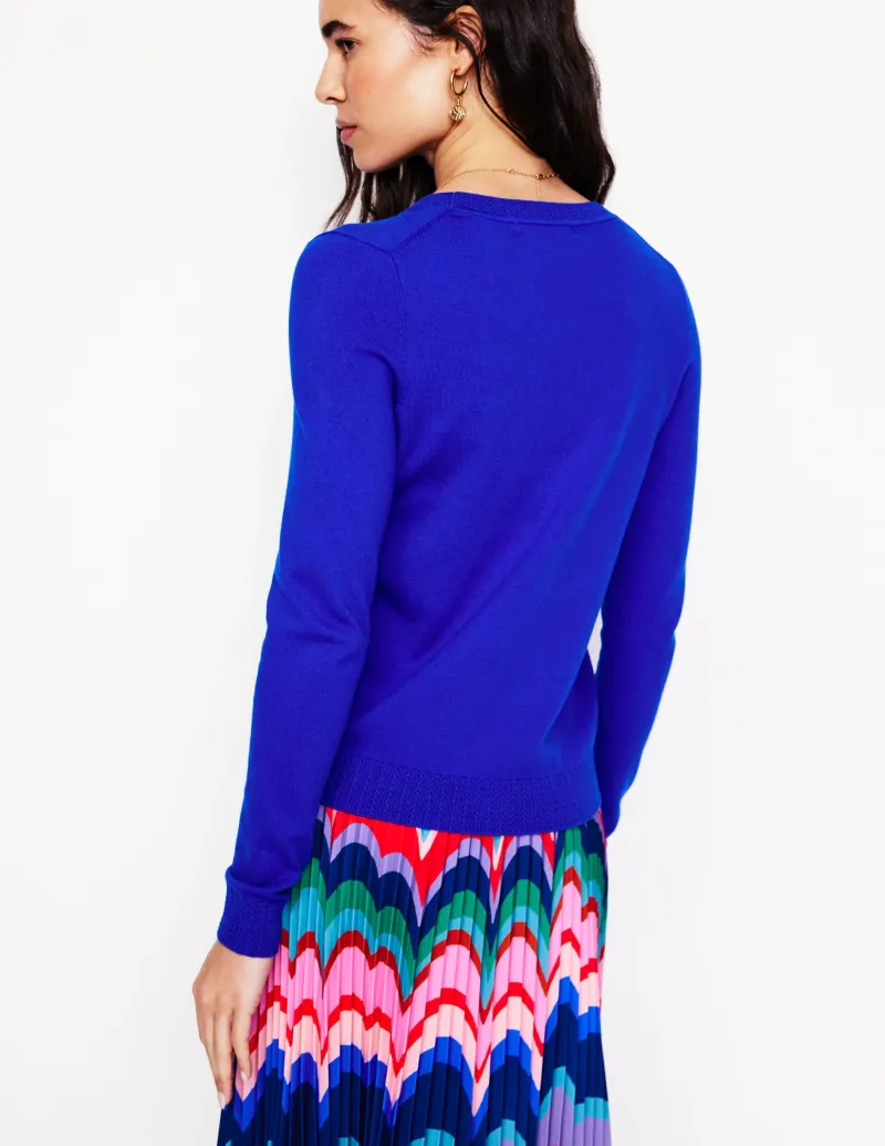 Pullover & Strickjacken | Boden Emilia Baumwollpullover mit Rundhalsausschnitt- Blau