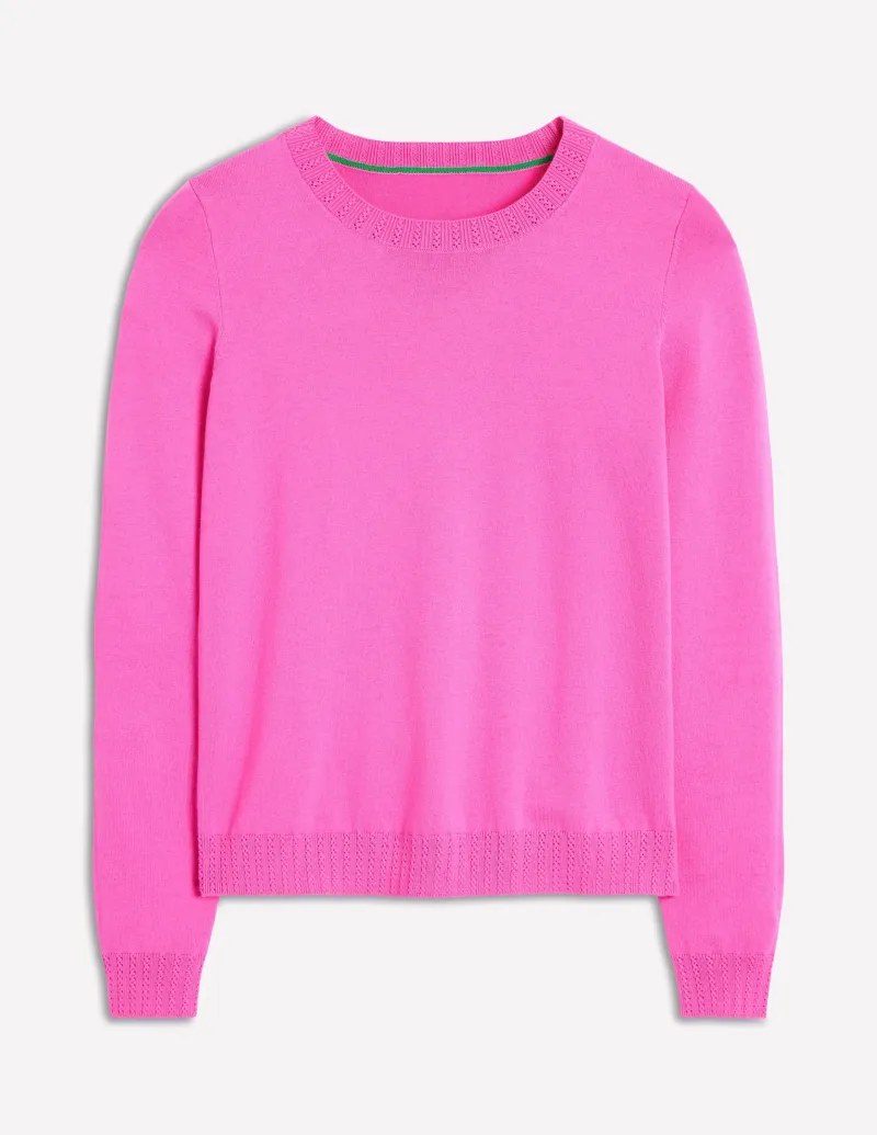 Pullover & Strickjacken | Boden Emilia Baumwollpullover mit Rundhalsausschnitt- ROSA