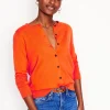 Pullover & Strickjacken | Boden Emilia Baumwollstrickjacke mit Rundhalsausschnitt- Mandarinenorange