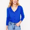 Pullover & Strickjacken | Boden Emilia Baumwollstrickjacke mit Rundhalsausschnitt-Leuchtendes Blau LeuchtendesBlau