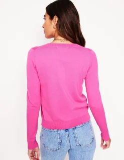 Pullover & Strickjacken | Boden Emilia Baumwollstrickjacke mit Rundhalsausschnitt- Rosa