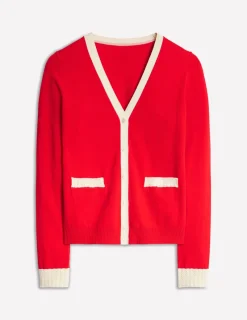 Pullover & Strickjacken | Boden Emilia Baumwollstrickjacke mit V-Ausschnitt-Anemone Honeycomb Spot AnemoneHoneycombSpot