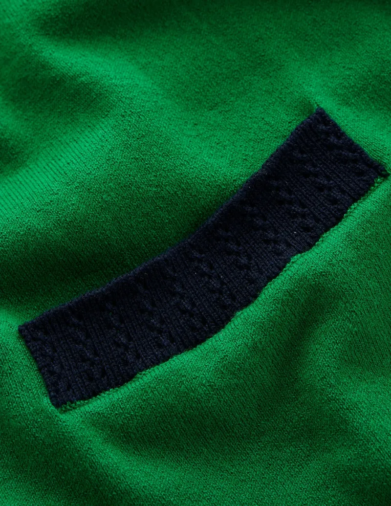 Pullover & Strickjacken | Boden Emilia Baumwollstrickjacke mit V-Ausschnitt-Sattes Smaragdgrün SattesSmaragdgrün