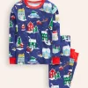 Nachtwäsche & Schlafanzüge | Boden Eng anliegender, langer Schlafanzug- Weihnachtshäuser