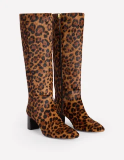 Stiefel | Absatzschuhe | Boden Erica Kniehohe Lederstiefel- Schokobraun