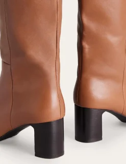 Absatzschuhe | Stiefel | Boden Erica Kniehohe Lederstiefel-Hellbraun Leder HellbraunLeder