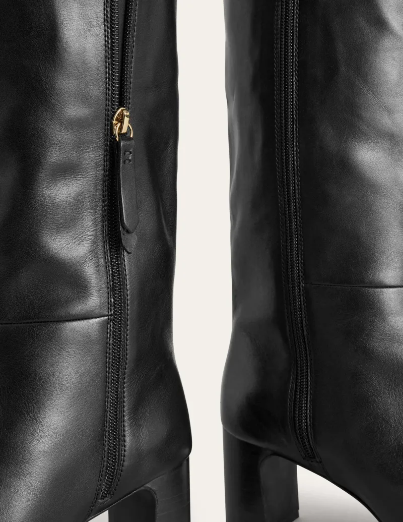 Stiefel | Absatzschuhe | Boden Erica Kniehohe Lederstiefel- Black