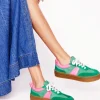 Flache Schuhe | Nachtwäsche & Schlafanzüge | Boden Erin Plateau-Tennisschuhe-Sattes Smaragdgrün/Festivalrosa SattesSmaragdgrün/Festivalrosa