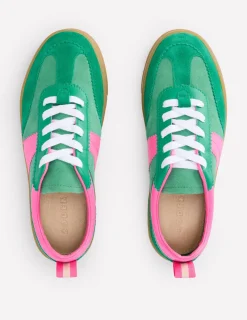Flache Schuhe | Nachtwäsche & Schlafanzüge | Boden Erin Plateau-Tennisschuhe-Sattes Smaragdgrün/Festivalrosa SattesSmaragdgrün/Festivalrosa