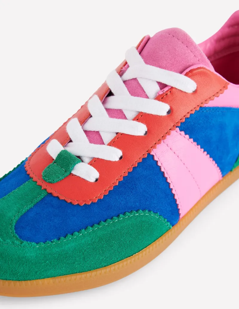 Nachtwäsche & Schlafanzüge | Flache Schuhe | Boden Erin Retro-Tennisschuhe-Bunt, Blockfarben Bunt,Blockfarben