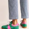 Nachtwäsche & Schlafanzüge | Flache Schuhe | Boden Erin Retro-Tennisschuhe-Grün Blockfarben GrünBlockfarben