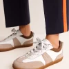 Nachtwäsche & Schlafanzüge | Flache Schuhe | Boden Erin Retro-Tennisschuhe-Weiß Mix WeißMix