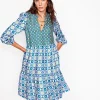 Kleider & Jumpsuits | Boden Esme Minikleid aus Leinen-Bunt, Geblümte Kachel Bunt,GeblümteKachel