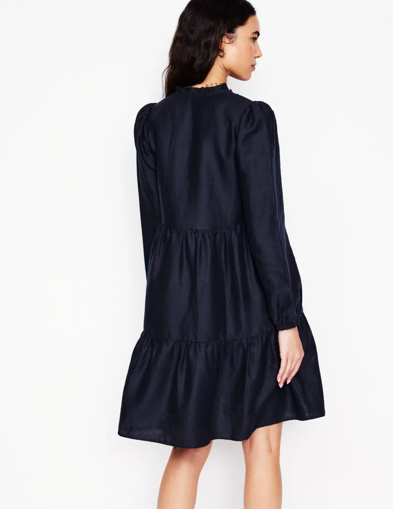Kleider & Jumpsuits | Boden Esme Minikleid aus Leinen- Marineblaue