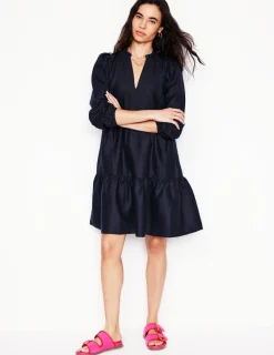 Kleider & Jumpsuits | Boden Esme Minikleid aus Leinen- Marineblaue