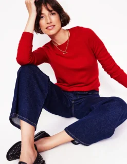 Pullover & Strickjacken | Boden Eva Kaschmirpullover mit Rundhalsausschnitt- Rouge