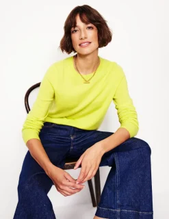 Pullover & Strickjacken | Boden Eva Kaschmirpullover mit Rundhalsausschnitt- Limonadengelb