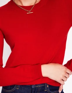 Pullover & Strickjacken | Boden Eva Kaschmirpullover mit Rundhalsausschnitt- Rouge