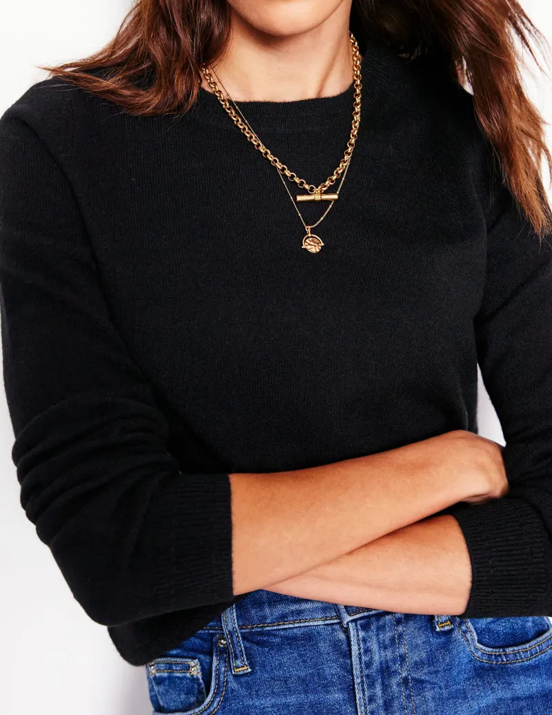 Pullover & Strickjacken | Boden Eva Kaschmirpullover mit Rundhalsausschnitt- Schwarz