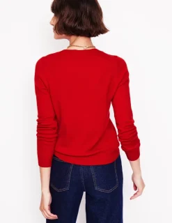 Pullover & Strickjacken | Boden Eva Kaschmirpullover mit Rundhalsausschnitt- Rouge