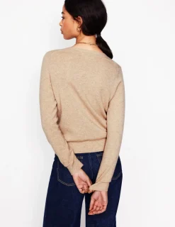 Pullover & Strickjacken | Boden Eva Kaschmirpullover mit V-Ausschnitt-Graubraun Meliert GraubraunMeliert