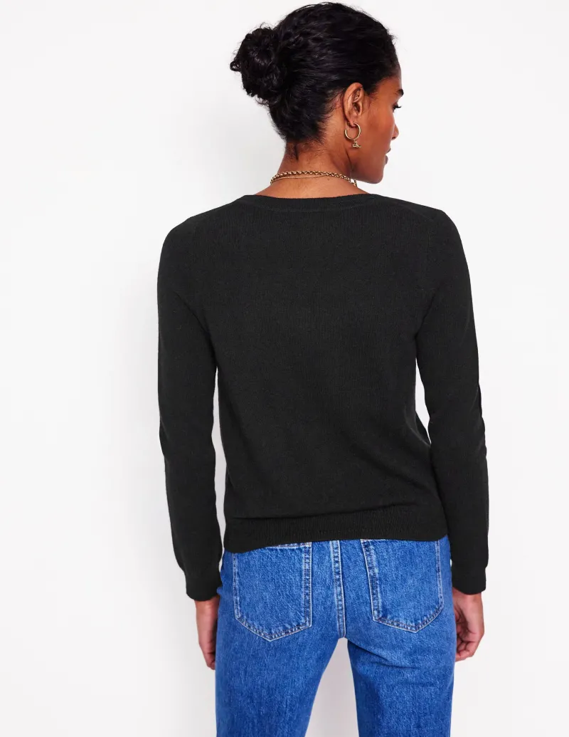 Pullover & Strickjacken | Boden Eva Kaschmirpullover mit V-Ausschnitt- Schwarz