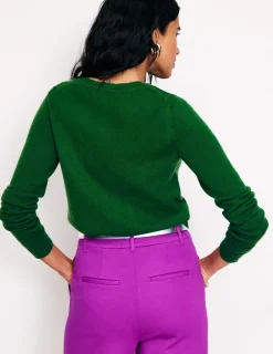 Pullover & Strickjacken | Boden Eva Kaschmirpullover mit Rundhalsausschnitt- Kieferngrün