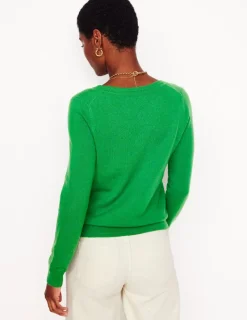 Pullover & Strickjacken | Boden Eva Kaschmirpullover mit V-Ausschnitt- Paradiesgrün