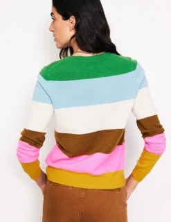 Pullover & Strickjacken | Boden Eva Kaschmirpullover mit Rundhalsausschnitt-Bunt, Regenbogen Bunt,Regenbogen