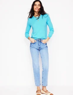 Pullover & Strickjacken | Boden Eva Kaschmirpullover mit Rundhalsausschnitt- Karibikblau
