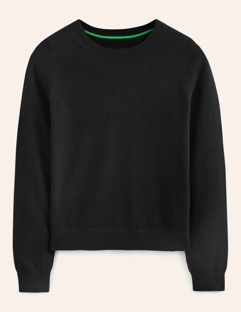 Pullover & Strickjacken | Boden Eva Kaschmirpullover mit Rundhalsausschnitt- Schwarz