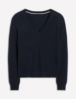 Pullover & Strickjacken | Boden Eva Kaschmirpullover mit V-Ausschnitt- Marineblau