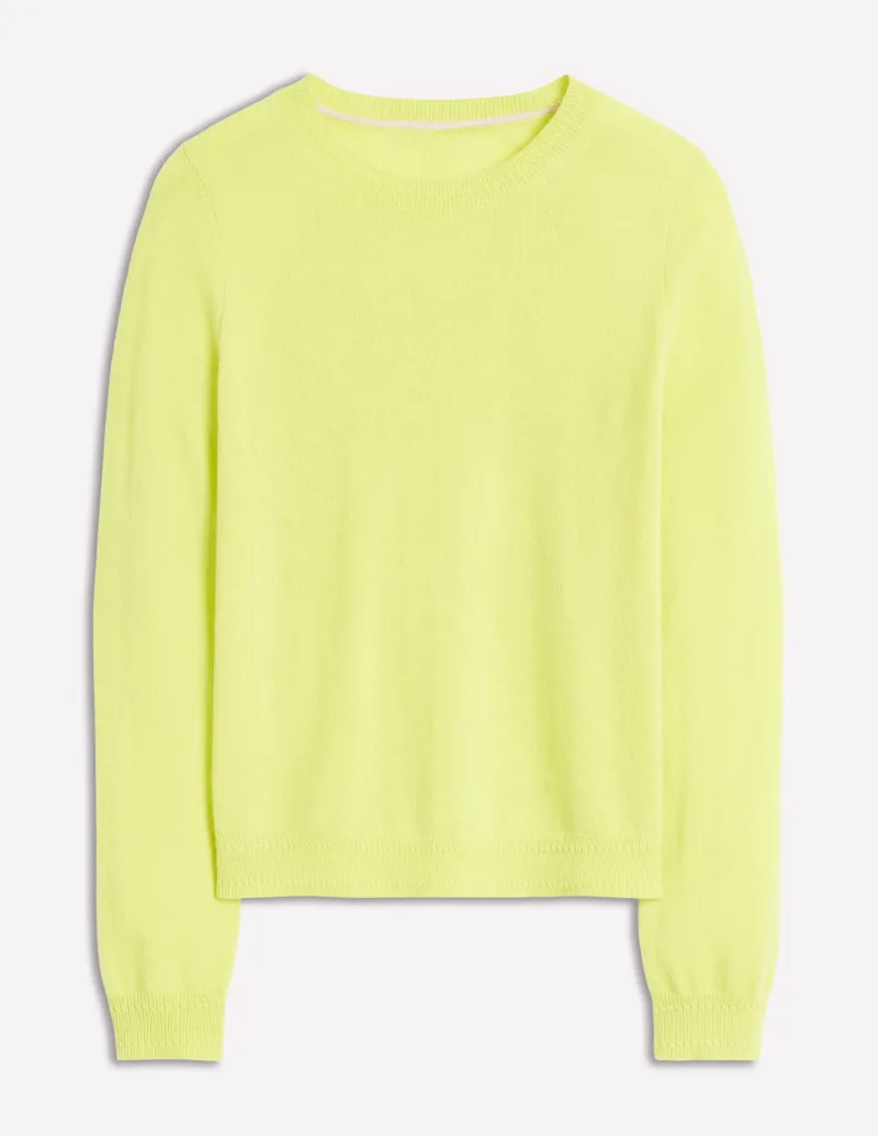 Pullover & Strickjacken | Boden Eva Kaschmirpullover mit Rundhalsausschnitt- Limonadengelb