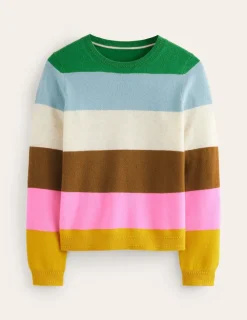 Pullover & Strickjacken | Boden Eva Kaschmirpullover mit Rundhalsausschnitt-Bunt, Regenbogen Bunt,Regenbogen