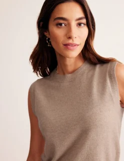 Pullover & Strickjacken | Boden Eva Kaschmir-Pullunder-Graubraun Meliert GraubraunMeliert