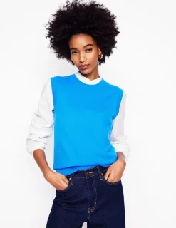 Pullover & Strickjacken | Boden Eva Kaschmir-Pullunder- Himmelblau