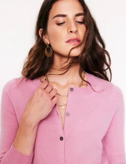 Pullover & Strickjacken | Boden Eva Kaschmir-Strickjacke mit Rundhalsausschnitt-Pink Icing PinkIcing