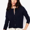 Pullover & Strickjacken | Boden Eva Kaschmir-Strickjacke mit Rundhalsausschnitt- Marineblau