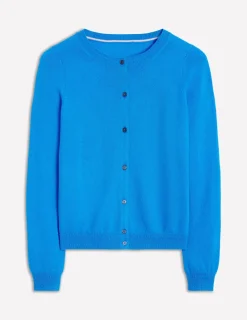 Pullover & Strickjacken | Boden Eva Kaschmir-Strickjacke mit Rundhalsausschnitt- Himmelblau
