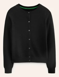 Pullover & Strickjacken | Boden Eva Kaschmir-Strickjacke mit Rundhalsausschnitt- Schwarz