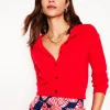 Pullover & Strickjacken | Boden Eva Verkürzte Strickjacke aus Kaschmir- Mohnblumenrot