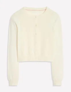 Pullover & Strickjacken | Boden Eva Verkürzte Strickjacke aus Kaschmir-Warmes Naturweiß WarmesNaturweiß