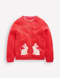 Pullover & Strickjacken | Boden Evelyn Strickjacke mit lustigem Motiv-Marmeladenrot Hasen MarmeladenrotHasen