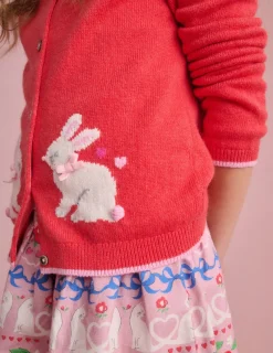 Pullover & Strickjacken | Boden Evelyn Strickjacke mit lustigem Motiv-Marmeladenrot Hasen MarmeladenrotHasen